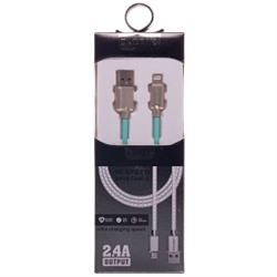 Кабель USB - Apple lightning Dalesh DLS-CA127 для Apple iPhone 5 (100 см) (зеленый) 81493