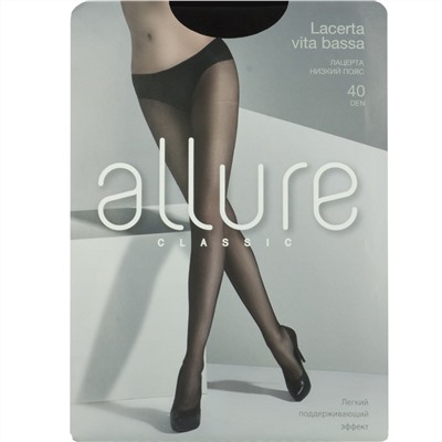 Колготки Allure LACERTA 40D VITA BASSA (nero)