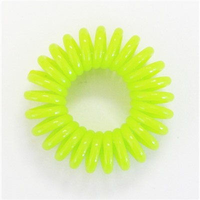 Резинка-пружинка для волос силиконовая зеленая 2.5 см №191