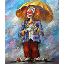 картина по номерам РН GХ5416 "Клоун под зонтом", 40х50 см