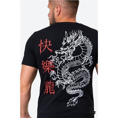 Хлопковая футболка с принтом дракон Happy Fox