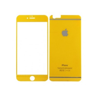 Защитное стекло цветное Glass комплект для Apple iPhone 6 (желтый) 57186