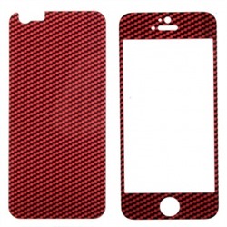 Защитное стекло цветное Glass Carbon комплект для Apple iPhone 6 (красный) 55182
