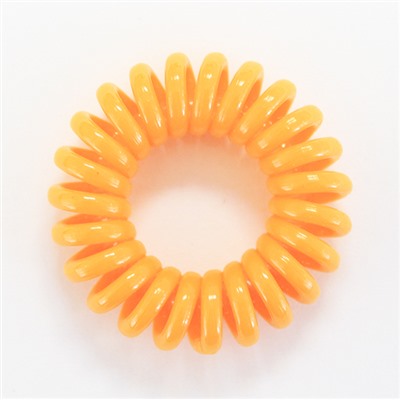Резинка-пружинка для волос силиконовая оранжевая 3 см №208