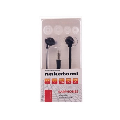 Проводные наушники Nakatomi EP-B21 (черный) 77079