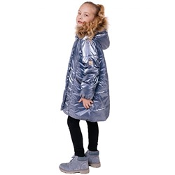 330-21з-1 Пальто для девочки "Натали", Серо-голубой