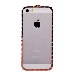 Чехол-бампер SunArt для Apple iPhone 5 (розовое золото) (04) инкрустированный стразами 68698