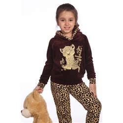 Детский костюм Маленькая модница Леопард из велюра