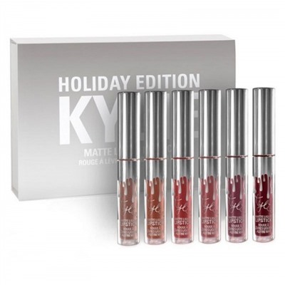 Набор матовых жидких губных помад Kylie Holiday Edition 6 оттенков набор №2