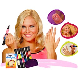 Набор лаков-маркеров для дизайна ногтей Hot Designs 6 цветов