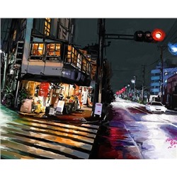 картина по номерам РН GX24576 "Ночное Токио", 40х50 см