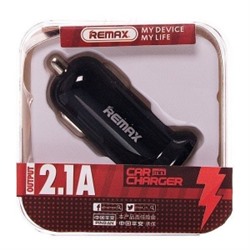 Автомобильный адаптер Remax АЗУ-USB mini (2100 mA) (черный) 71787