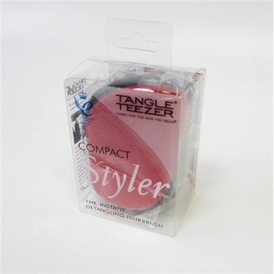 Расческа для волос Tangle Teezer (Танг Тизер) Compact Styler красная с блестками №13