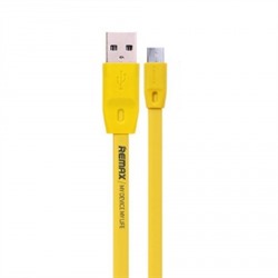 Кабель USB - micro USB Remax RC-001m Full Speed для HTC/Samsung (200 см) (желтый) 71809