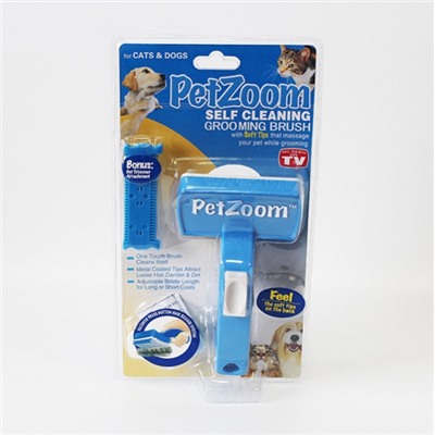 Щетка-триммер с само очисткой Pet Zoom (Пет Зум) для кошек и собак