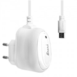 Сетевая зарядка Brera Classic micro USB 1A (белый+белый) 47225