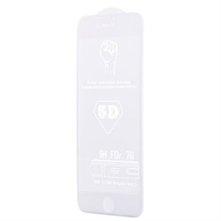 Защитное стекло цветное Glass 5D для Apple iPhone 7 (белый) 73162