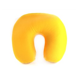 Антистресс подушка под шею желтая