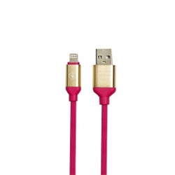 Кабель USB - Apple lightning DC-130 для Apple iPhone 5 (130 см) (розовый) 80766