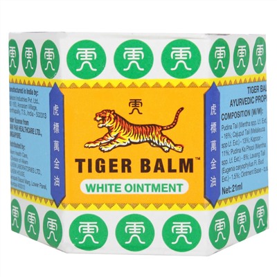 Обезболивающая мазь Tiger Balm, 21 мл. 34735.21 (Whte ointment)